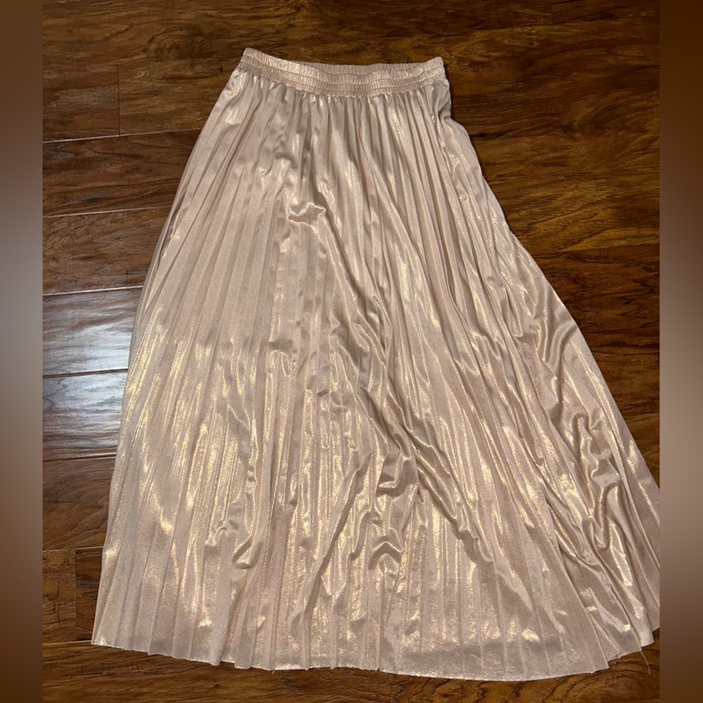 Kori Shimmering Cream A-Line Skirt